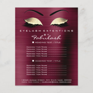 Makeup Artist Beauty Salon Guld Glitter Flyer Lux