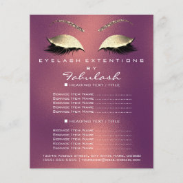Makeup Artist Beauty Salon Guld Glitter Flyer Ro