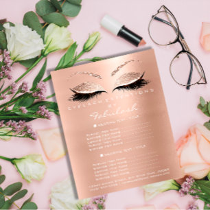 Makeup Artist Beauty Salon Guld Lash Flyer White