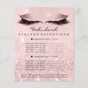 Makeup Artist Beauty Salon Hälsa Flyer Rosa SPA