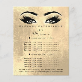 Makeup Artist Beauty Salon Lash Brown Flyer Guld