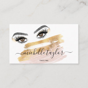 Makeup artist Beauty Salon Lash Extension Feather Visitkort