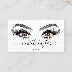 Makeup artist Beauty Salon Lash Extension Feather Visitkort