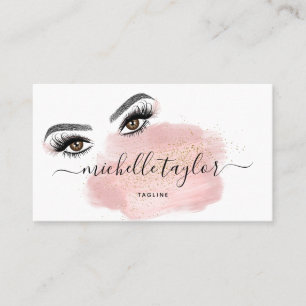 Makeup artist Beauty Salon Lash Extension Feather Visitkort