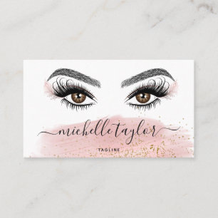 Makeup artist Beauty Salon Lash Extension Feather Visitkort