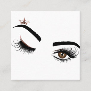 Makeup artist Beauty Salon Lash Extension wink öga Fyrkantigt Visitkort