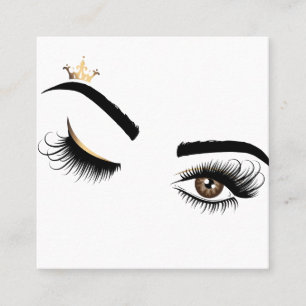 Makeup artist Beauty Salon Lash Extension wink öga Fyrkantigt Visitkort