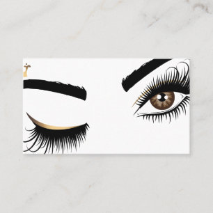 Makeup artist Beauty Salon Lash Extension wink öga Visitkort