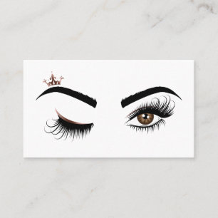 Makeup artist Beauty Salon Lash Extension wink öga Visitkort