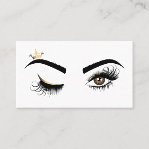 Makeup artist Beauty Salon Lash Extension wink öga Visitkort