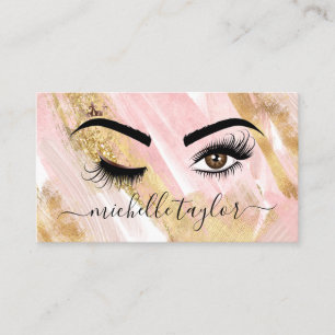 Makeup artist Beauty Salon Lash Extension wink öga Visitkort