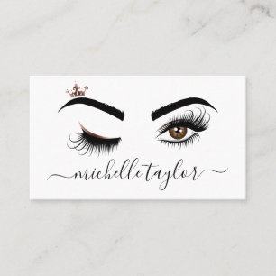 Makeup artist Beauty Salon Lash Extension wink öga Visitkort