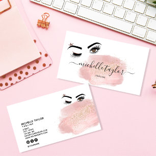 Makeup artist Beauty Salon Lash Extension wink öga Visitkort