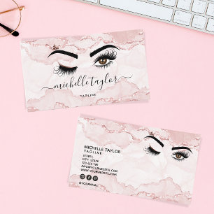 Makeup artist Beauty Salon Lash Extension wink öga Visitkort