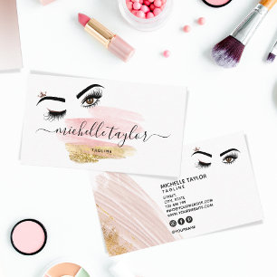 Makeup artist Beauty Salon Lash Extension wink öga Visitkort