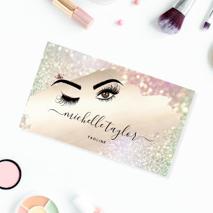 Makeup artist Beauty Salon Lash Extension wink öga Visitkort