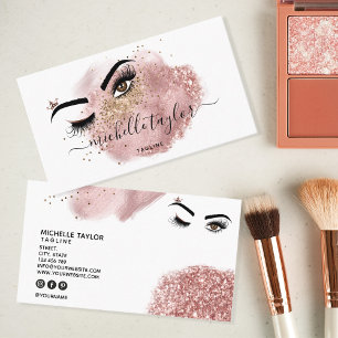 Makeup artist Beauty Salon Lash Extension wink öga Visitkort