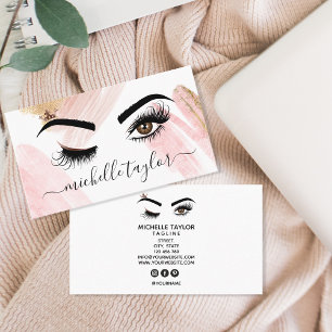 Makeup artist Beauty Salon Lash Extension wink öga Visitkort