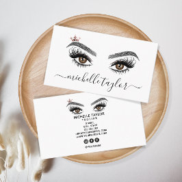 Makeup artist Beauty Salon Lash Extension wink öga Visitkort