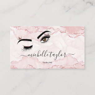 Makeup artist Beauty Salon Lash Extension wink öga Visitkort