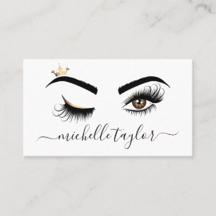 Makeup artist Beauty Salon Lash Extension wink öga Visitkort