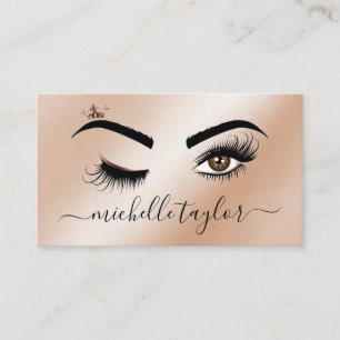 Makeup artist Beauty Salon Lash Extension wink öga Visitkort