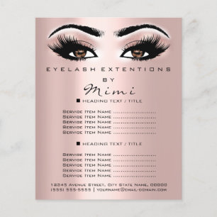 Makeup Artist Beauty Salon Lash Flyer Brown