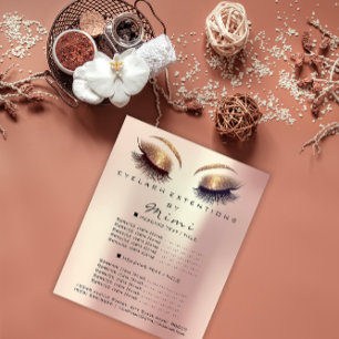 Makeup Artist Beauty Salon Lash Flyer Glitte Rose