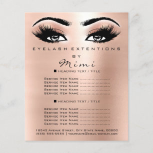 Makeup Artist Beauty Salon Lash Flyer Öga Skinn
