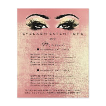 Makeup Artist Beauty Salon Lash Flyer Peach Guld