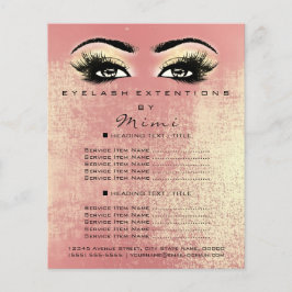 Makeup Artist Beauty Salon Lash Flyer Peach Guld