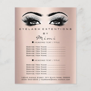 Makeup Artist Beauty Salon Lash Flyer Ro Grått