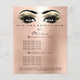 Makeup Artist Beauty Salon Lash Flyer Ro Guld