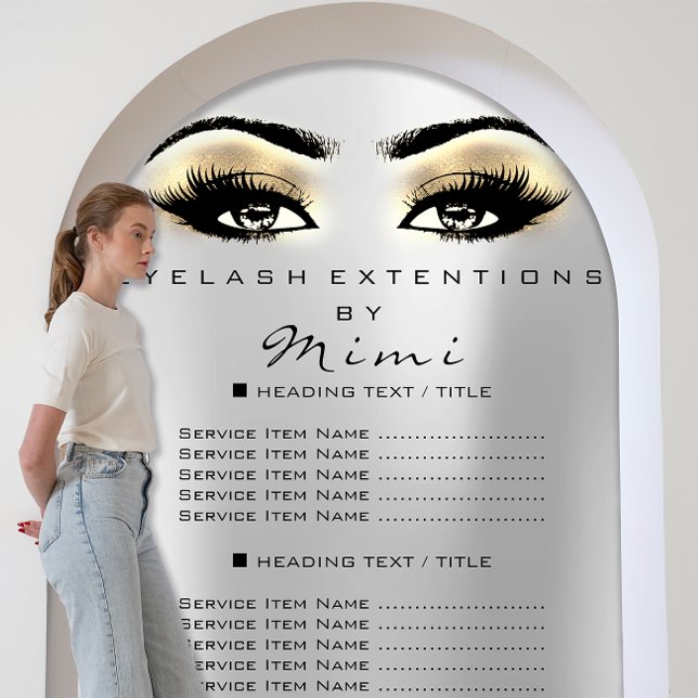 Makeup Artist Beauty Salon Lash Flyer Silver Guld (Makeup Artist Beauty Salon Lash Flyer Silver Gold)