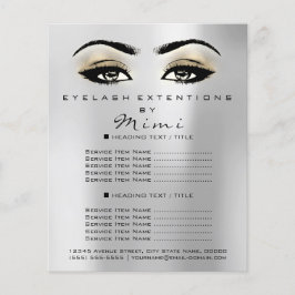 Makeup Artist Beauty Salon Lash Flyer Silver Lux