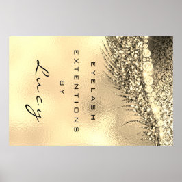 Makeup Artist Beauty Salon Lash Guld Glam Poster
