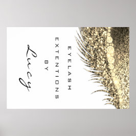 Makeup Artist Beauty Salon Lash White Glam Poster