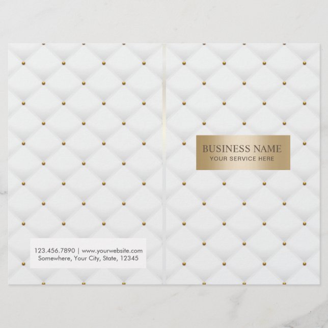 Makeup Artist Beauty Salon Luxury Quilted Bi-Fold (Framsida)