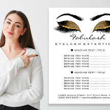 Makeup Artist Beauty Salon Pris List Flyer White