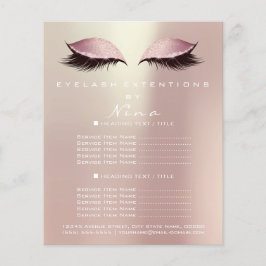 Makeup Artist Beauty Salon Rosa Guld Glitter Flyer