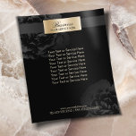 Makeup Artist Black Blommigt Beauty Salon Brochure Flygblad<br><div class="desc">Makeup Artist Black Blommigt Beauty Salon Brochures.</div>