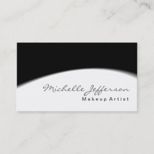 Makeup Artist Black Grått Mönster Affärskort Visitkort