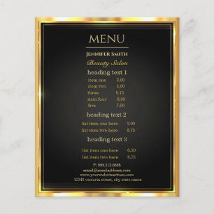 Makeup Artist Black Guld flyer