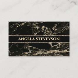 Makeup Artist Black Marble Guld Affärskort Visitkort
