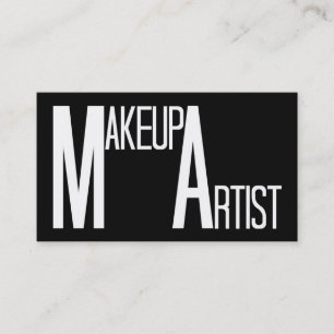Makeup Artist Black Simple, Affärskort Visitkort