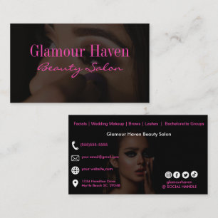Makeup Artist Black Visitkort