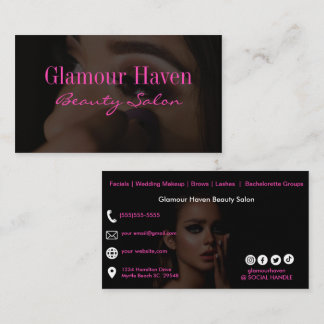 Makeup Artist Black Visitkort