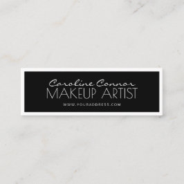 Makeup Artist Black & White Borded Card Mini Visitkort
