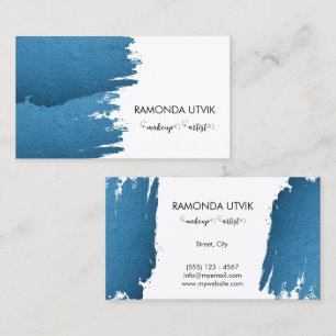 Makeup Artist Blue Visitkort