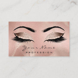 Makeup Artist Brown Lash Glitter Skin Ro Guld Visitkort